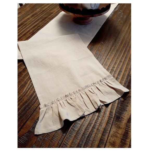 Farmhouse Table Runner Country Cottage Decor Cotton Decorative Dining Cloth 72" - Picture 3 of 9